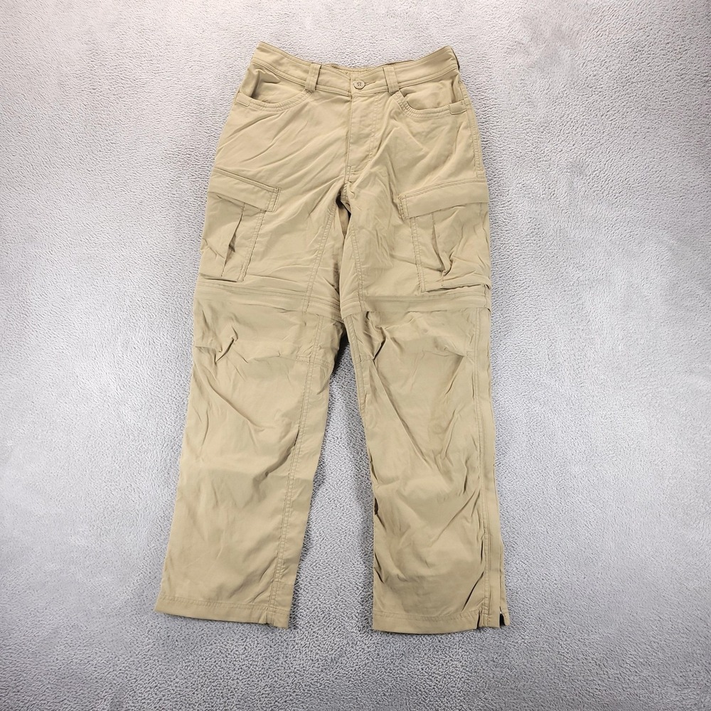 REI Coop Pants Mens 30x30 Beige Cargo Convertible Hiking Elastic Waist Pockets